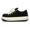 Bread shoes ugly cute casual thick sole heightening round head spring and summer thick low top tide lace-up sports board shoes