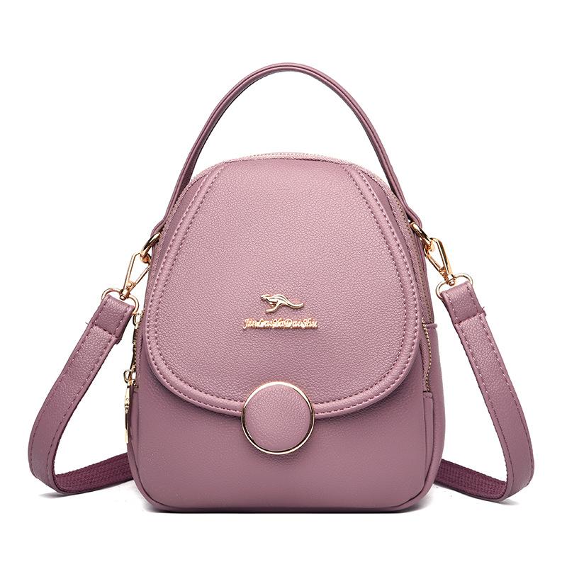 

Backpack Ladies 2025 New Korean Edition Fashion Computer Backpack Casual Soft Leather Shoulder Travel Large Capacity School Bag