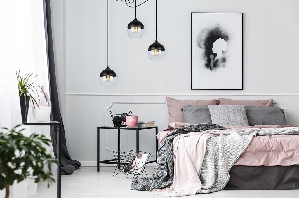 ELEGANT SPIDER HÄNGELAMPE GLAS-SCHIRM