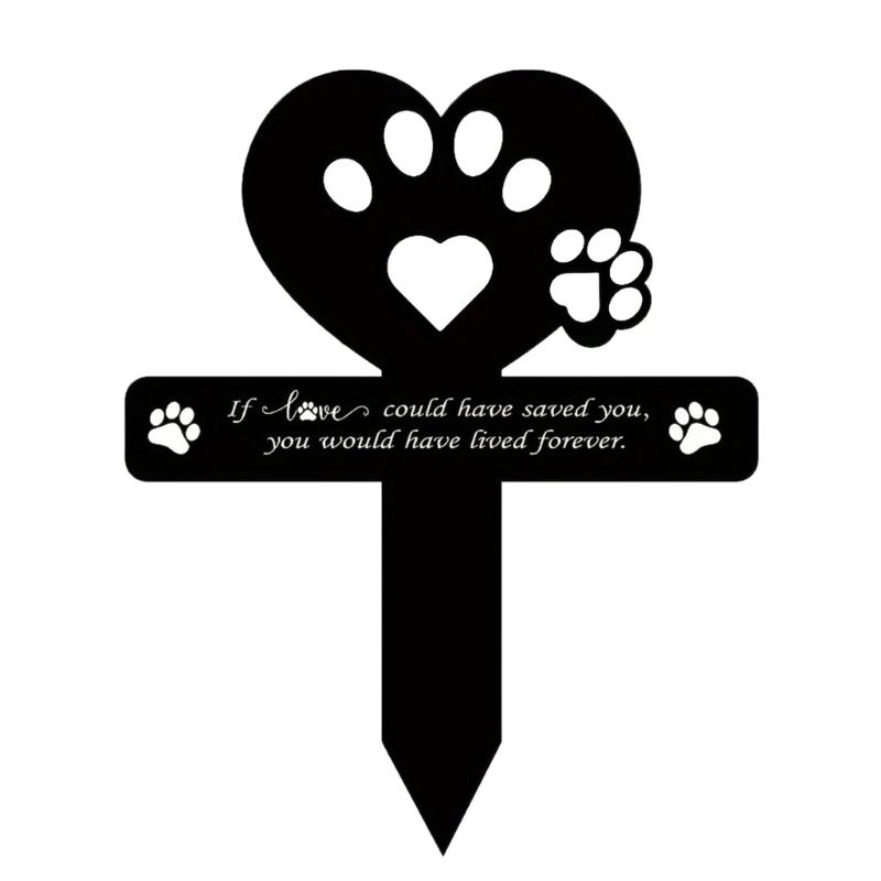 

Pet Headstones Waterproof Acrylic Grave Marker Stake Plaque for Dog Memorial Garden and Loss of Pet Dog and Cats 1