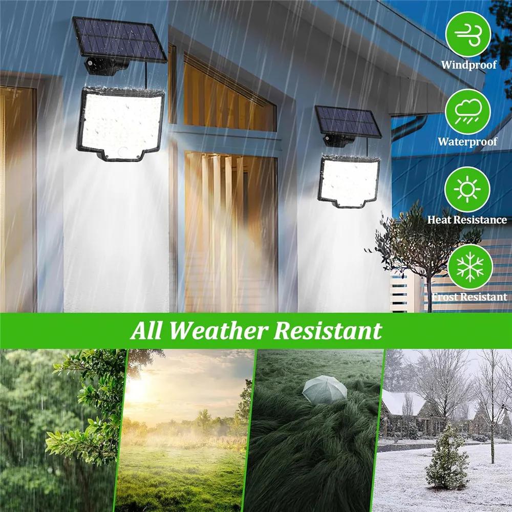 LED Solar Split Wall Lamp Outdoor Waterproof 192 LED Floodlight Motion Sensor 3 Mode Solar Light For Garden Security Wall Light