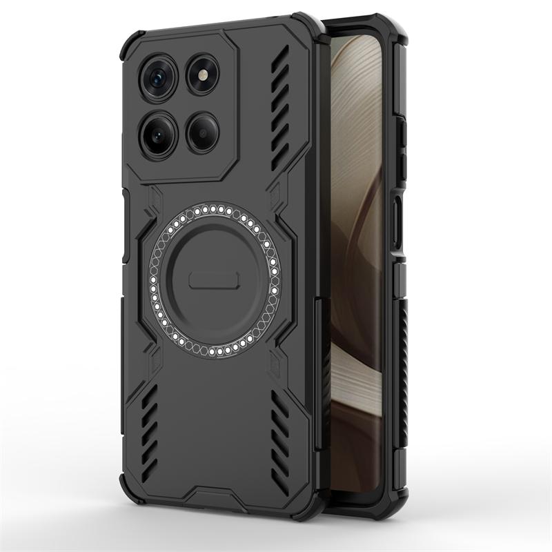 Für Motorola Moto G15 Hülle Für Moto G15 Stoßfest Magnetische Adsorption Kabelloses Laden Rückseite Für Moto G15 Hülle 6,72 Zoll