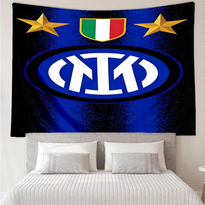 1PC Inter FC Crest Printed Tapestry Room Decoration Wall Hanging for Living Room Bedroom, dormitory, Birthday and Christmas gifts