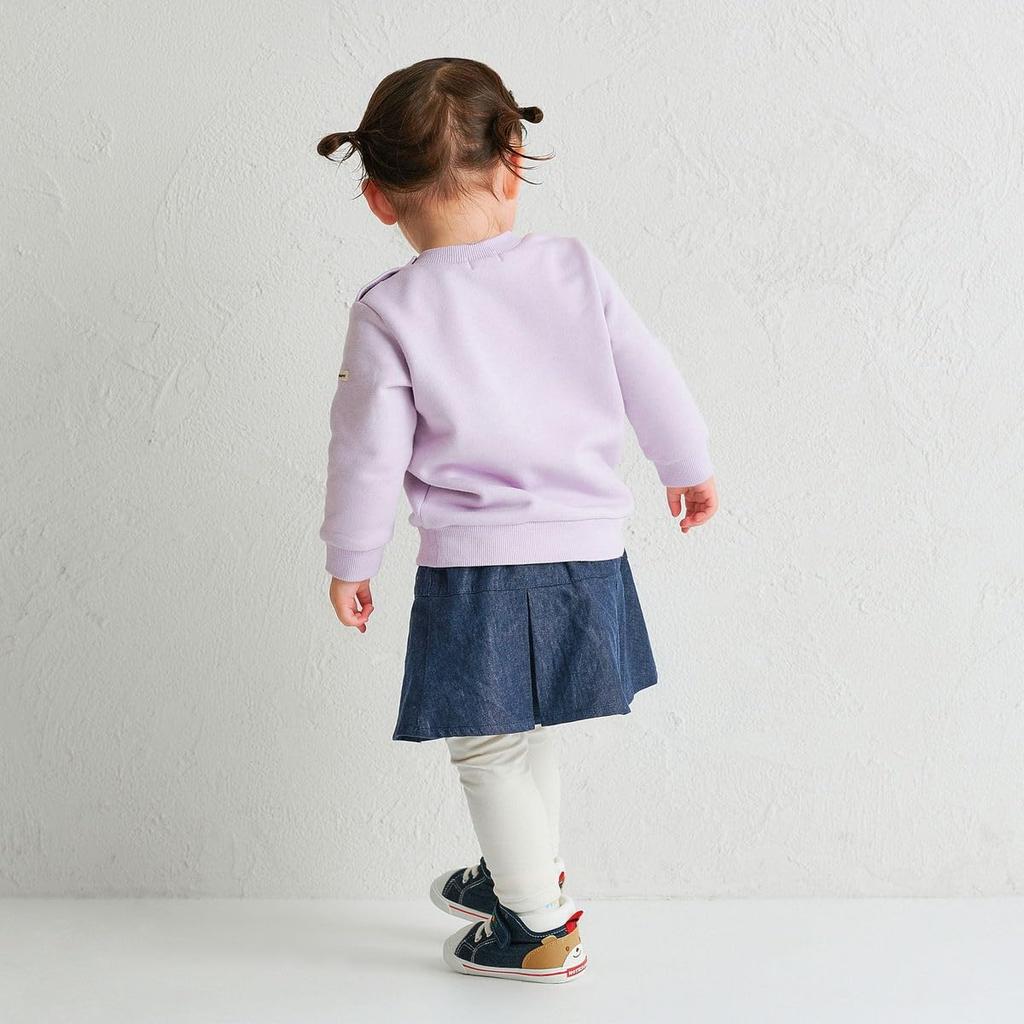 MIKIHOUSE HOT BISCUITS Baby Sweatshirt Boys Girls Long Sleeve Terry Pile Pullover Kids Clothing Purple 90cm 70-5602-688