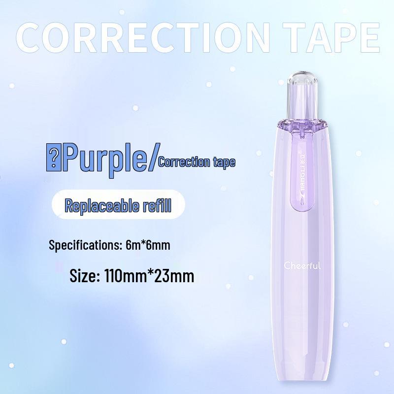 Rotatable Click-type Correction Tape with Replaceable Core – Stylish, Instagram-worthy Stationery for Students