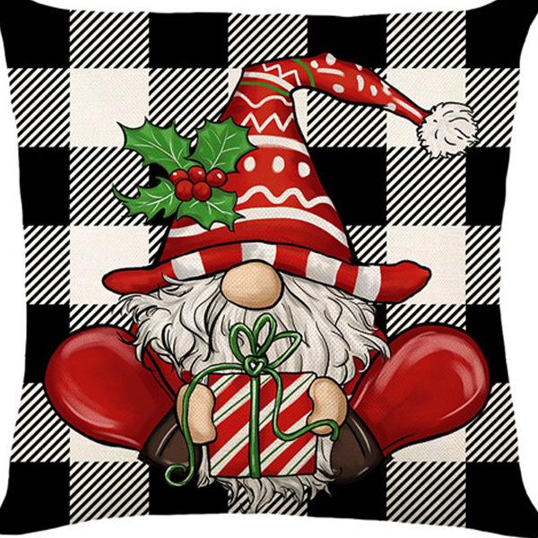 

Рождественская наволочка с принтом, украшение для гостиной, дом, Санта-Клаус, объятия, новая диванная подушка на Рождество 45 * 45Cm (without pillow core)