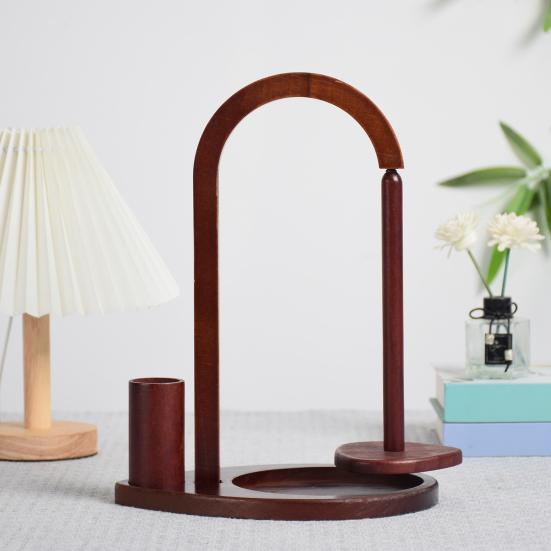 Magnetic Yarn Holder Wooden Yarn Dispenser with Storage Cylinder Yarn Ball