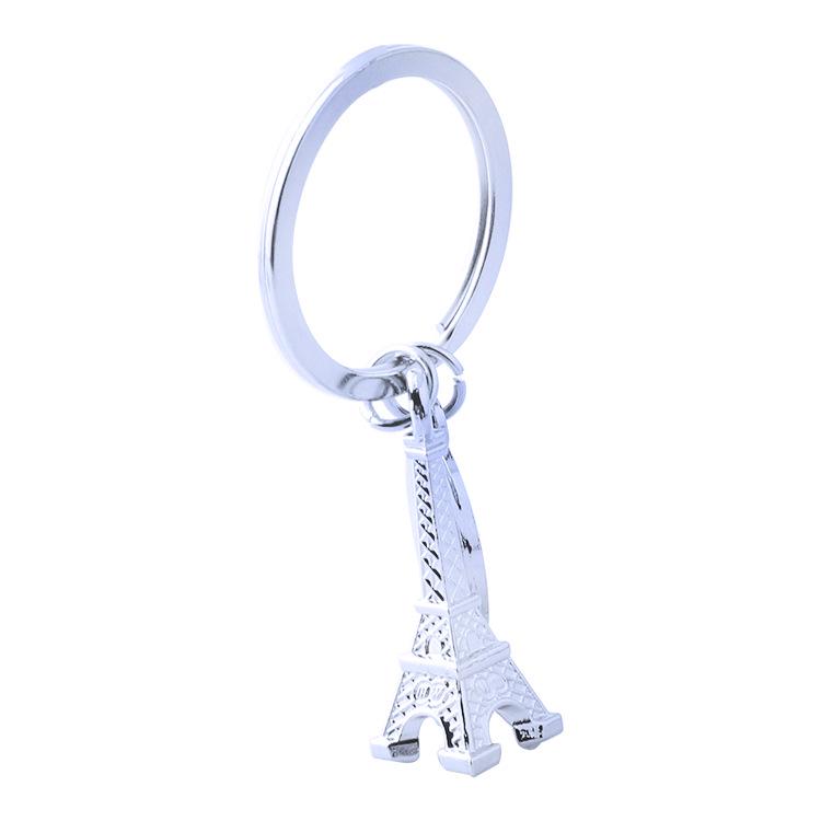 Paris Eiffel Tower Badminton Racket Keychain - Creative French Gift