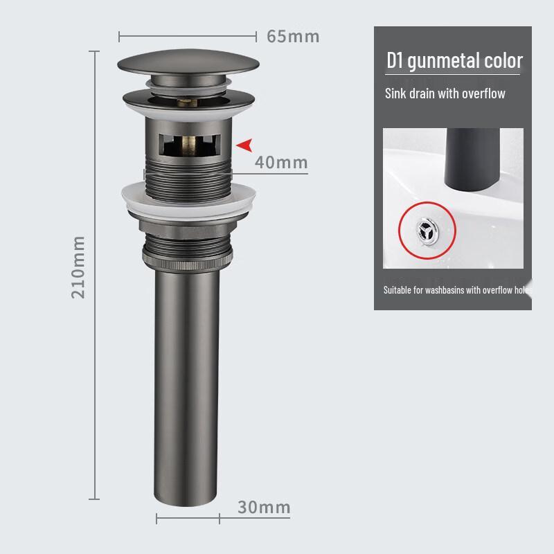 TLXT Wash Basin Pop-Up Drainer