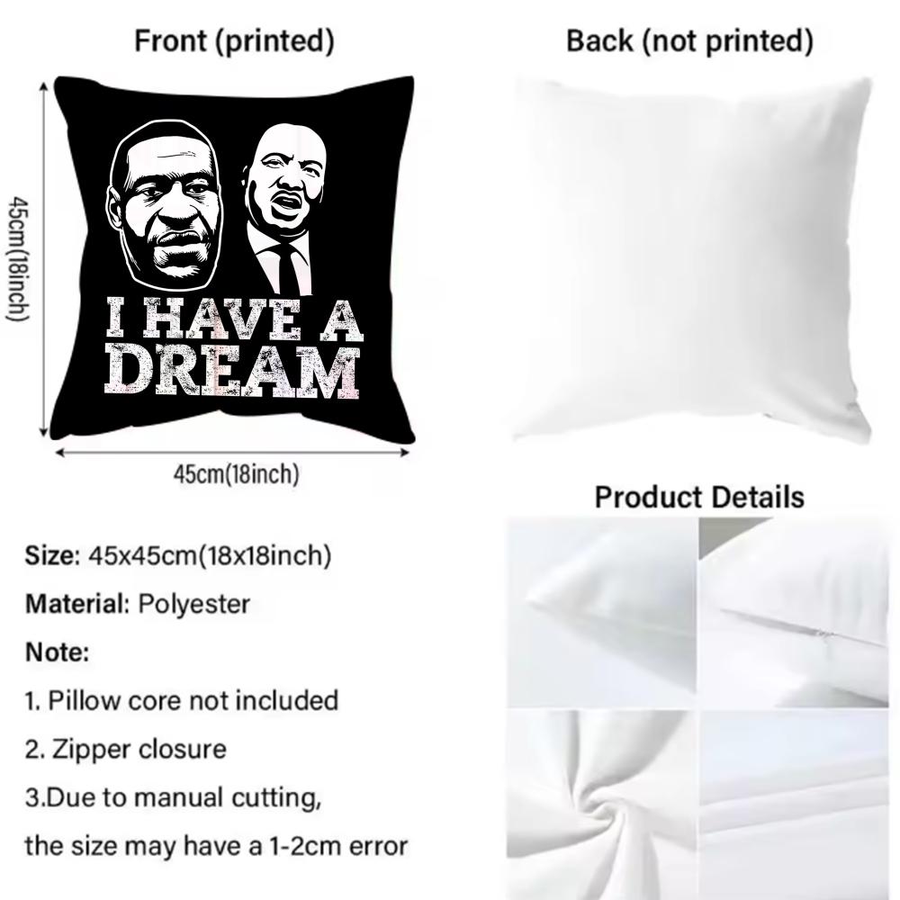 George Floyd Cushion Cover Pattern Printed Pillowcase for Living Room Sofa Cushion Cover & Bedroom Decor