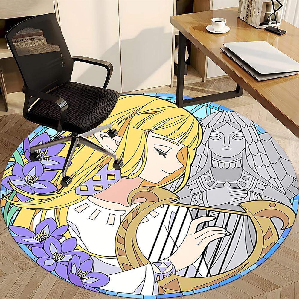 1pc Legend Zelda Office Round Area Rug, Under Office Chairs Bedroom Living Room Home Decor a1016251