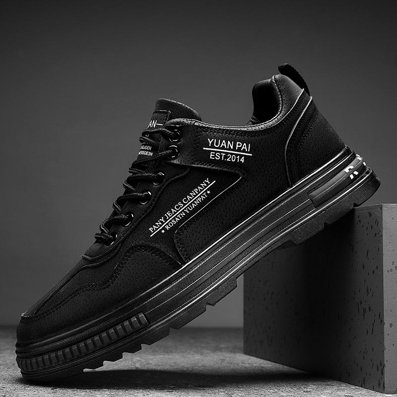 2024 autumn new non-slip and wear-resistant sports casual board shoes heightening soft sole men's fashion breathable versatile trendy shoes