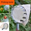 Ergonomic Orchard Fruit Harvester Extendable Poles Stainless Steel Fruit Pickers For Apples Lemon Pear Collection