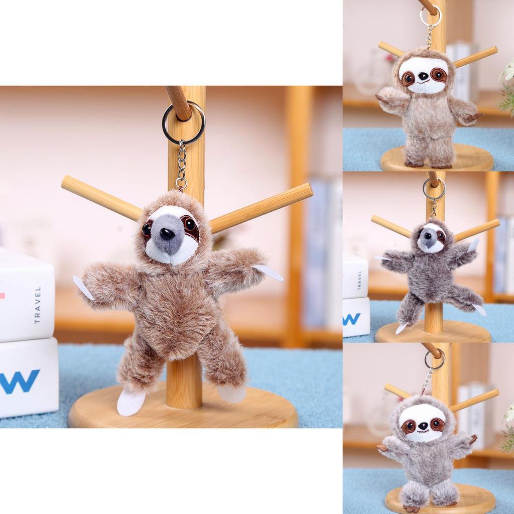 Folivora Plush Keychain With Soft Short Pile For Backpack Decoration Gift
