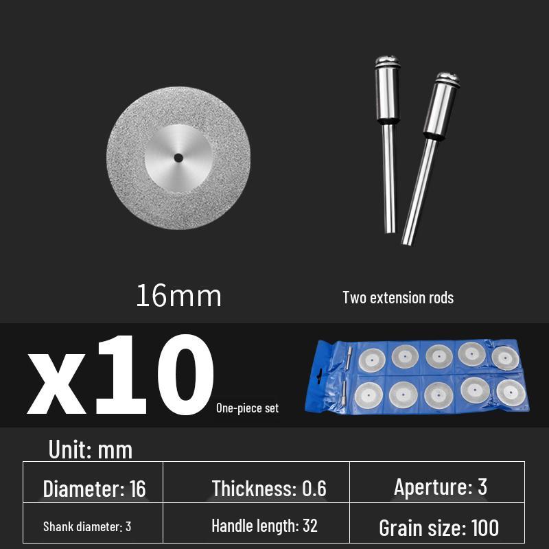 

Carborundum Mini Cutting Disc for Jade, Tile, Metal, Glass – Small Electric Grinder Blade for Seam Filling and Cleaning