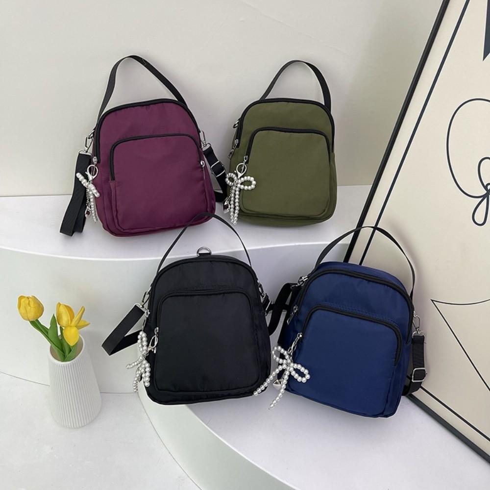 Casual Mini Square Shoulder Bag Waterproof Mobile Phone Pouch Fashion Nylon Crossbody Bag  Travel