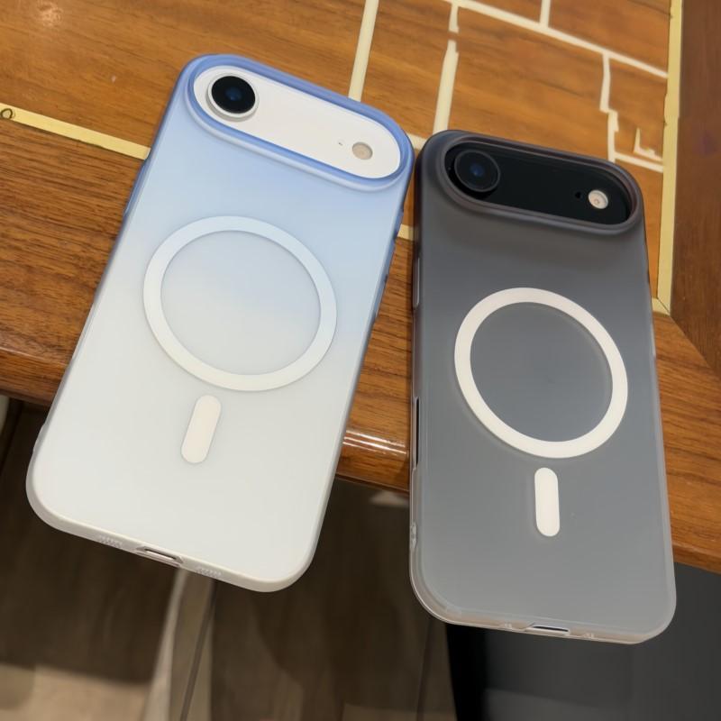 Luxury Gradient Color Matte Clear Ultra Thin For Magsafe Case for iPhone 17 Air 16 15 14  Plus  Pro Max Hard Magnetic Cover