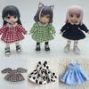 Handmade Dolls Outfits Dresses Lotus Leaf Sleeve White Cardigan  for 1/11 OB11 Dolls/for 1/12 BJD