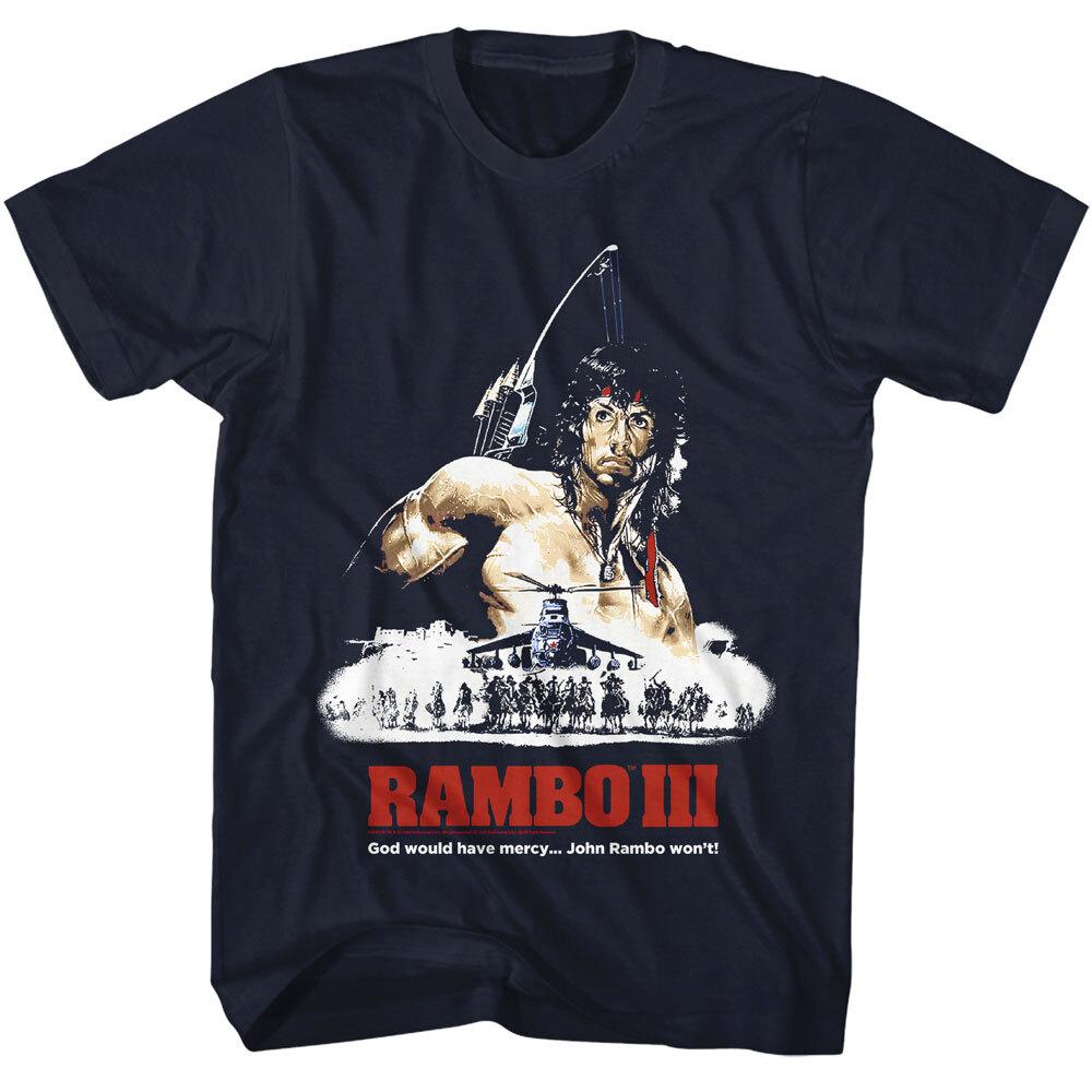 Rambo III God Would Have Mercy John Rambo Won t Men T Shirt 80 Movie XXXXL