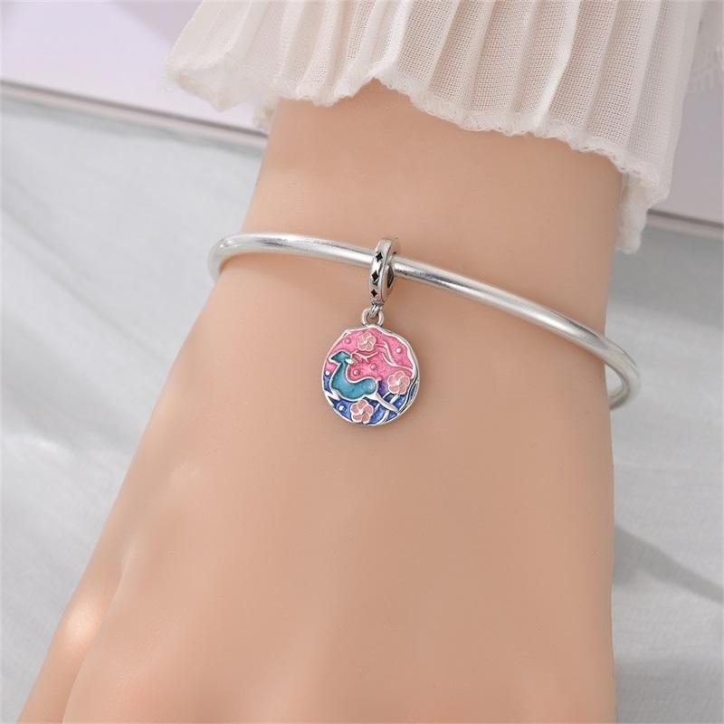 New Copper Stylish Charms Beads Fit Original Bracelet Necklace Diy Luminous Sika Deer Decorative Pendant For Ladies Birthday Gift Jewelry