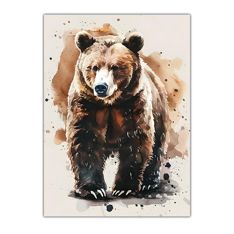 Animal Wall Art, Modern Minimalist Tiger Canvas Painting, Wildlife Poster Print for Office Bedroom Living Room Wall Decor