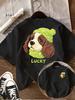 Cute Puppy Head Print Tshirt Unisex Summer Loose Short Sleeve Cartoon Dog Graphic Tee Kawaii Pet Casual Top Unisex Clothes