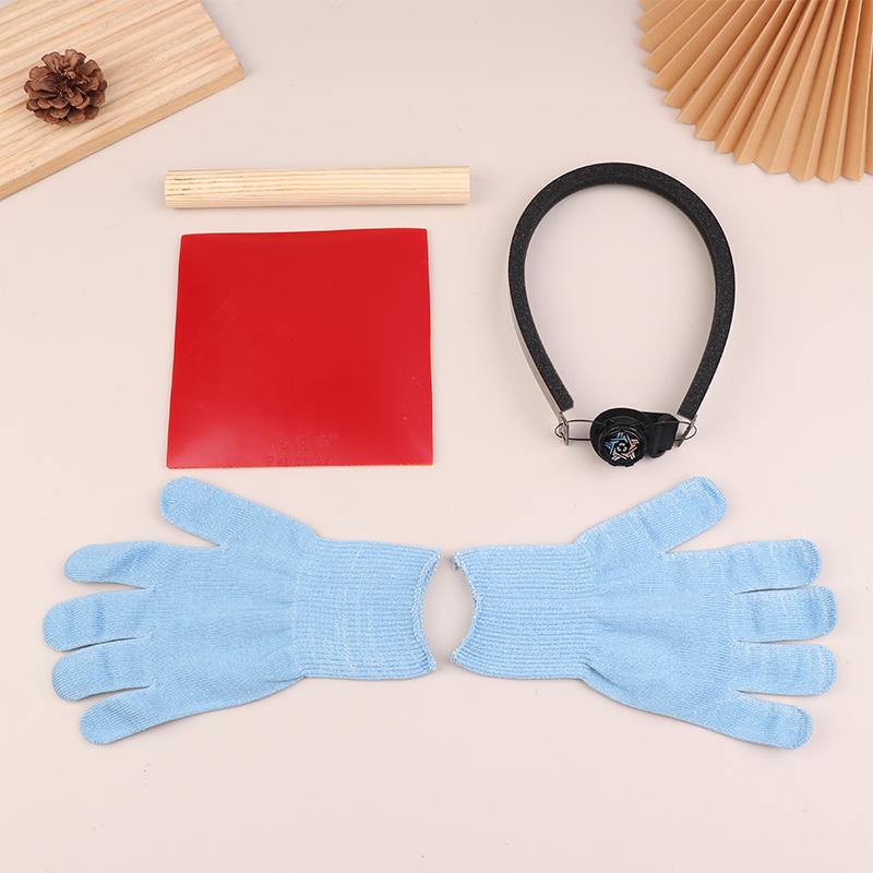 Table Tennis Rubber Manual Cutter Bowknife Set For Table Tennis Paddle Rubber Cutting Machine With Roller + Gloves