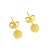 Elegant Gold Sand Earrings for Women - Bean-Shaped, Long-Lasting, High-Quality Copper and Titanium Steel