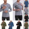 European and American Pure Cotton Thickened Kangaroo Father Kangaroo Mother Multi-functional T-shirt Long Sleeve