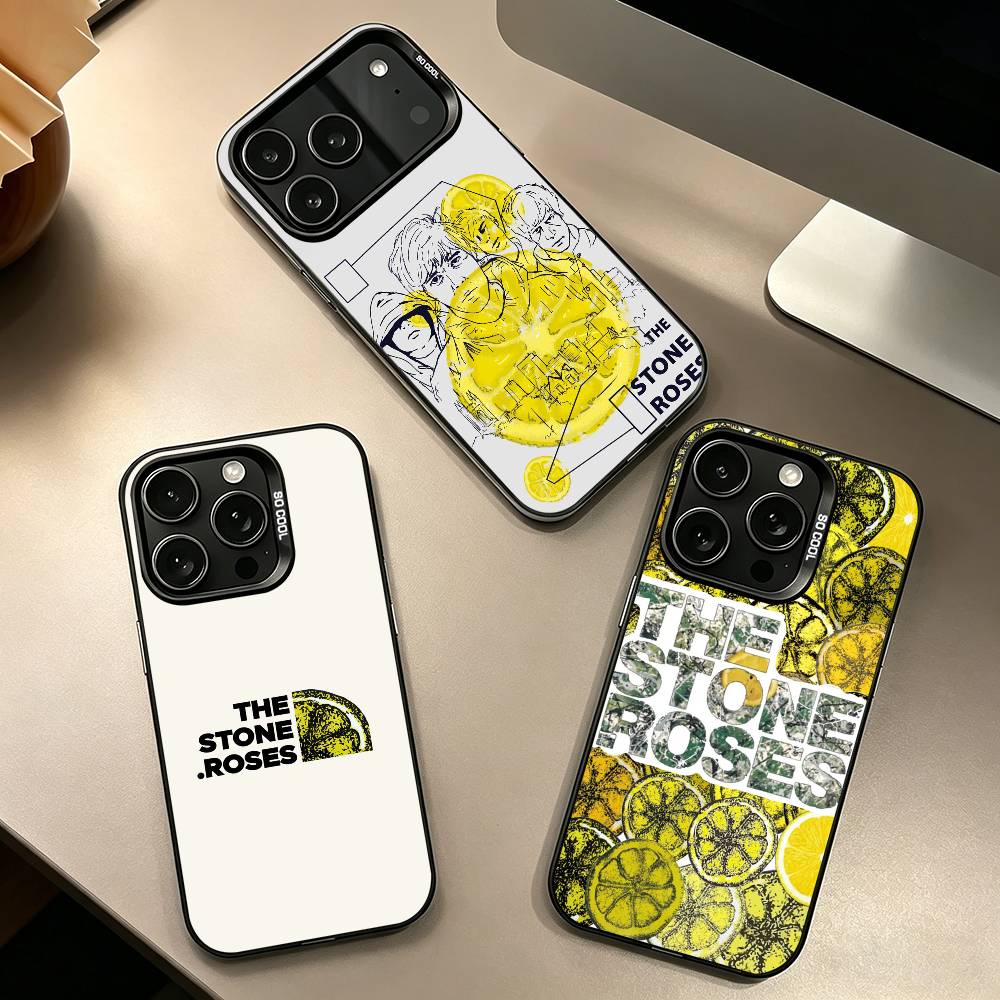 The S-Stone Z-Roses Band Singer Phone Case For iPhone17,16,15,14,13,12,11 Plus,Pro Max,XS,Colorful Silver Phone case Funda Cover