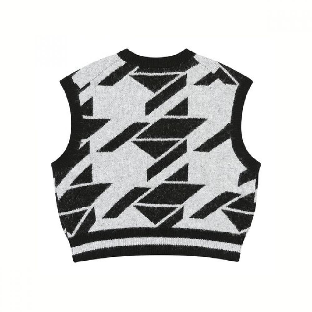 Kangol Women S Knit veSt 9006 Gray Pattern