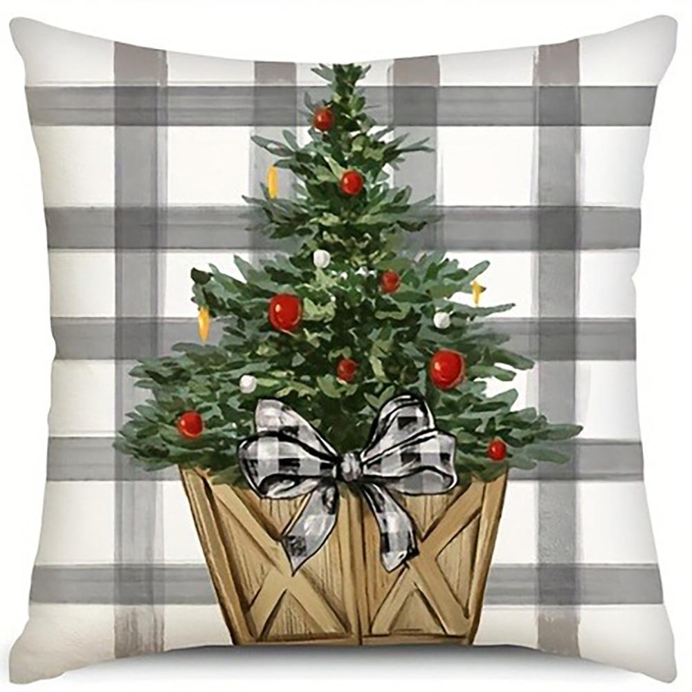 Christmas Themed Pillowcases: Merry, Tree, Truck, and Winter Hello Designs Sofa bed cushion cover, New Year home decoration
