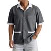 Men's Summer Casual Short Sleeve Shirt Multi Pocket Button Down Shirt Lightweight Breathable Fabric Relaxed Fit