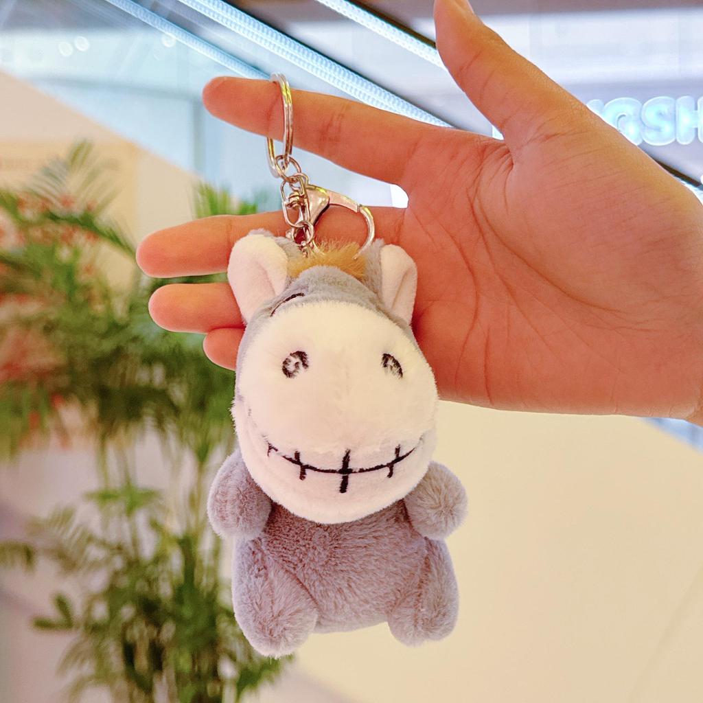 Cartoon Donkey Plush Keychain: Cute Donkey Doll & Small Pendant Ornament