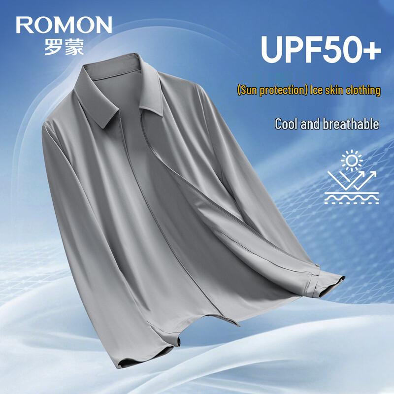 ROMON Men s UPF50+ Sun Protection Lapel Jacket 5766