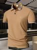 Men'S Casual Golf Shirt - "Polo" Print, Short Sleeve, Button-Up, Breathable Fabric, Perfect for Summer Outdoor Activities, Comfort Fit, Casual Attire.