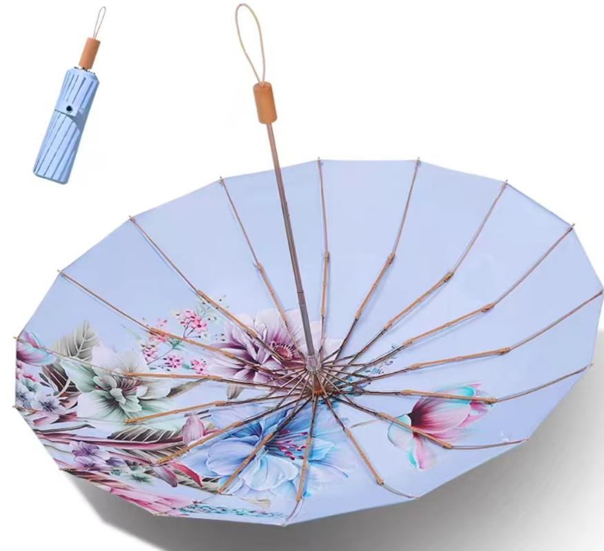 Umbrella for Women Parasol UPF50+ Sun Umbrella UV Protection Sunny and Rainy Umbrella Sunshade Fold Large Sunscreen Rain