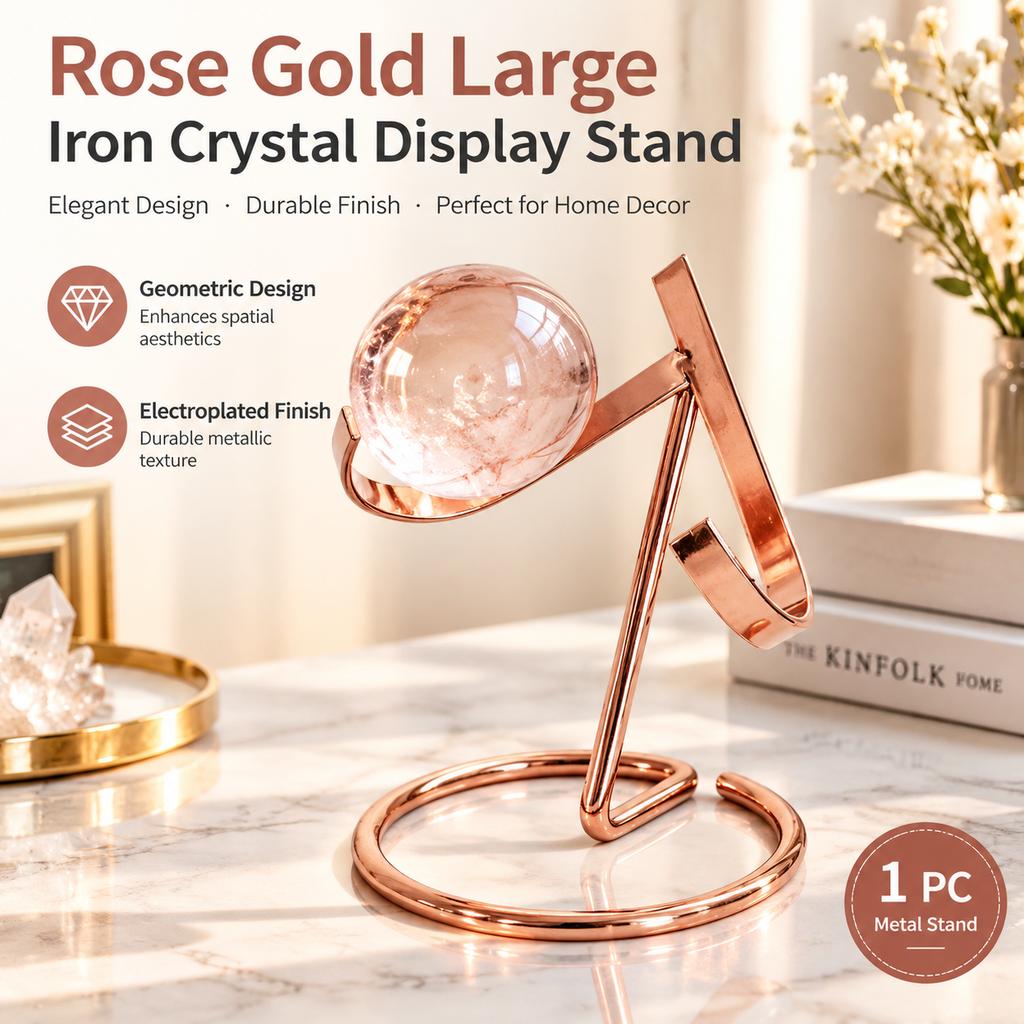 Modern Minimalist Iron Crystal Display Stand