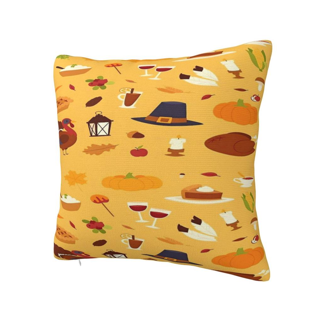 Thanksgiving Day Pillow Cover Retro Trendy Pillow Case For Living Room Chair Cushion Cover Soft Pattern Pillowcases Gift