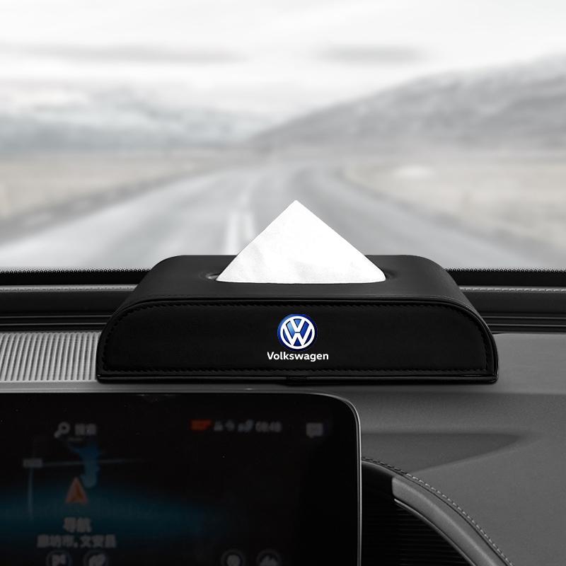 1Pcs Car Tissue Box Holder Armrest Box Storage Case Car Accessories For Volkswagen VW GOLF POLO PASSAT TIGUAN TOURAN TOUAREG JETTA GTI Scirocco CC