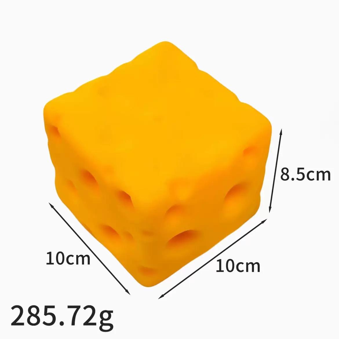 1 Stuks Jumbo Kaasblokje Stressbal Grote Vormbare Knijpbal Niet-Stuiterende Fidget Speelgoed ASMR Sensorisch Anti-Stress Festival Cadeau