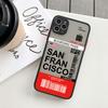 INS Fashion Design New York Seoul Tokyo Boarding Pass Ticket Phone Case for Iphone XS X XR 13 12 11 14 15 Pro Max 7 8 Plus Cover