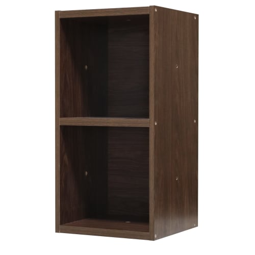 Sunneed Wooden Record Rack, Freestanding Audio Rack RCR-R7135 (Walnut Color, Stackable Bottom Rack)
