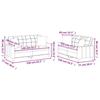 VidaXL Ensemble de Canapés avec Coussins 2 pcs, Canapés avec Accoudoirs et Dossier, Ensemble de Meubles, Mobilier de Salon, 3201370