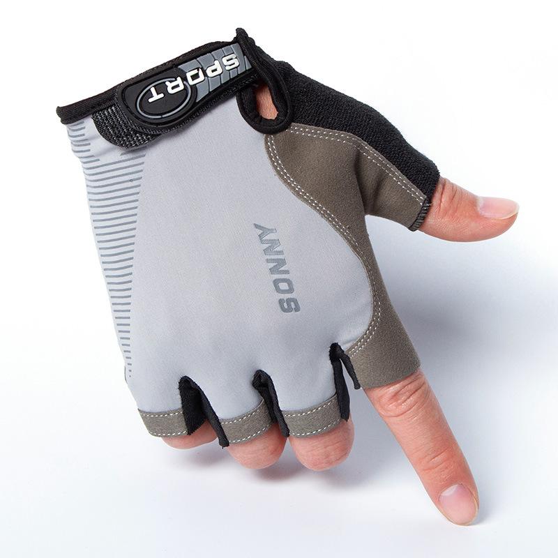 

Summer Ice Silk Thin High Elastic Bicycle Cycling Fishing Fitness Climbing Anti Slip Outdoor Gloves for Men and Women Sports Half Finger S
