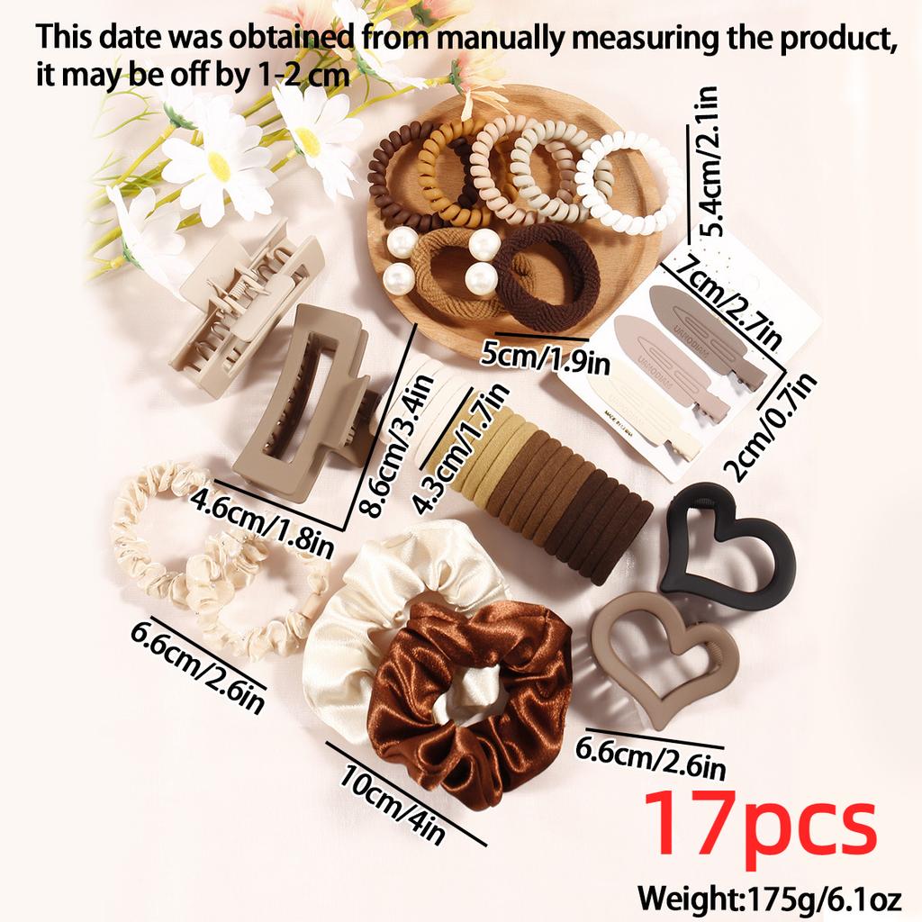 10PCS Black Coffee Large Hair Claws Elegant Acrylic Hair Clip Hairpins Barrette Crab Claw Clips Headwear For Women Girls Hair Accessories