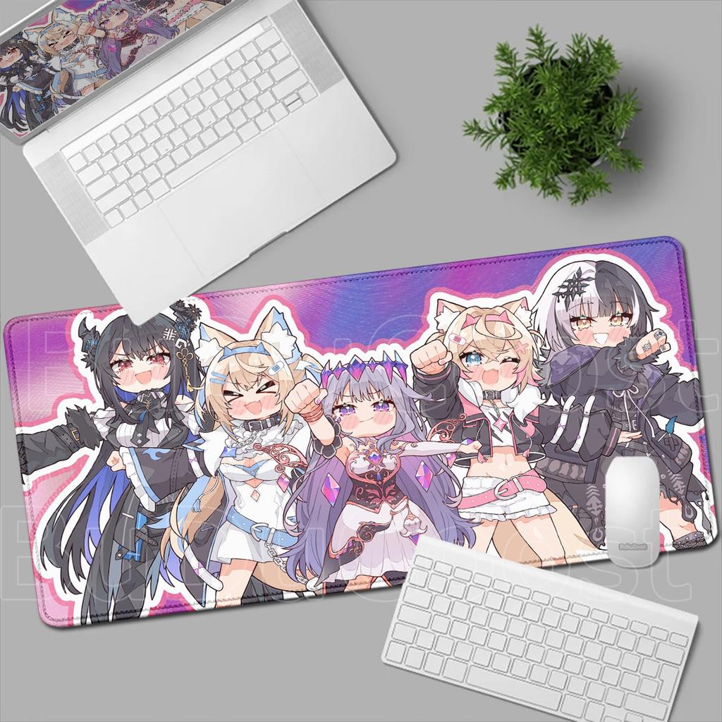 Mousepad Large Hololive Girl Nerissa Ravencroft Computer Game Rubber Locking Edge Keyboard Mat 900x400mm Washable Desktop Carpet