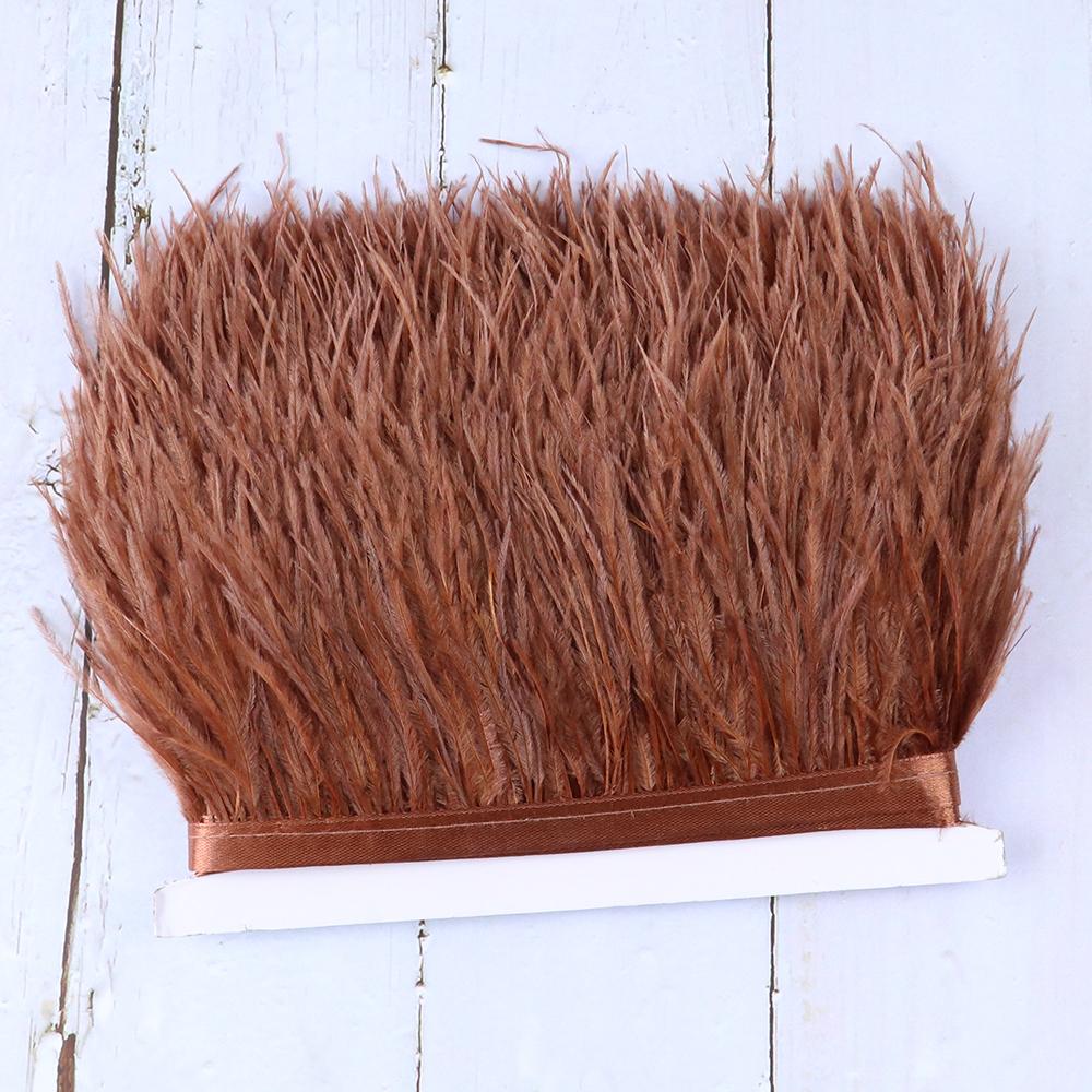 1 Meter Ostrich feather Trim Ribbon Dyed Various Long Ostrich Fringe 8-10CM feathers for crafts Dress/skirt Sewing Accessory