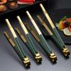 Gold Stainless Steel Food Tongs Non-Slip Tongs For Bbq Meat Kitchen Accessories