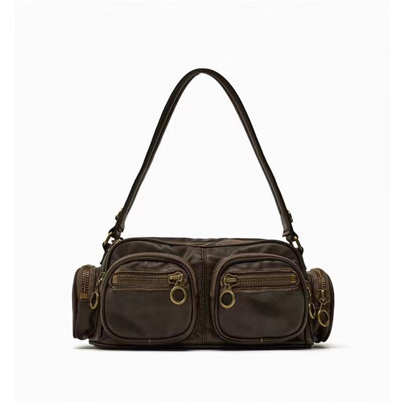 Punk Stylish PU Underarm Bags for Women Leisure Underarm Shoulder Bags Women's Fashion Handbag